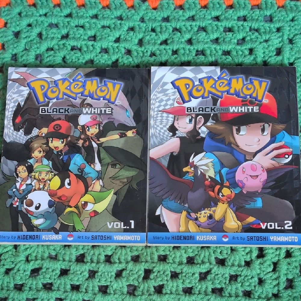 Pokemon Black and White Manga Vol. 1 + Vol. 2